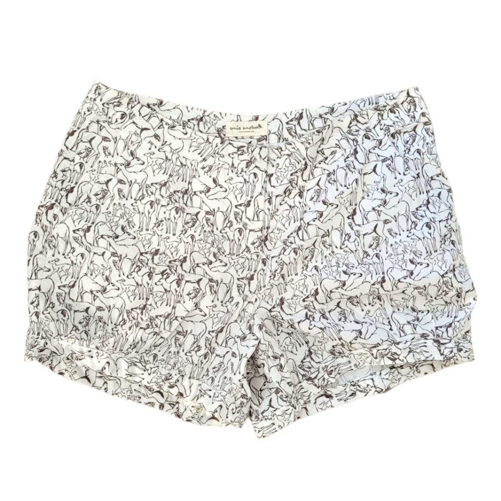 Mia Melon deer print shorts